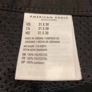 100% polyester black jeans from American Eagle 31x30